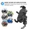 Motorcycle Mobile Phone Holder Shock-Absorbing Anti-Skid 360° Universal Ball-Head Rotating Six-Claw Silica-Fixed Bracket