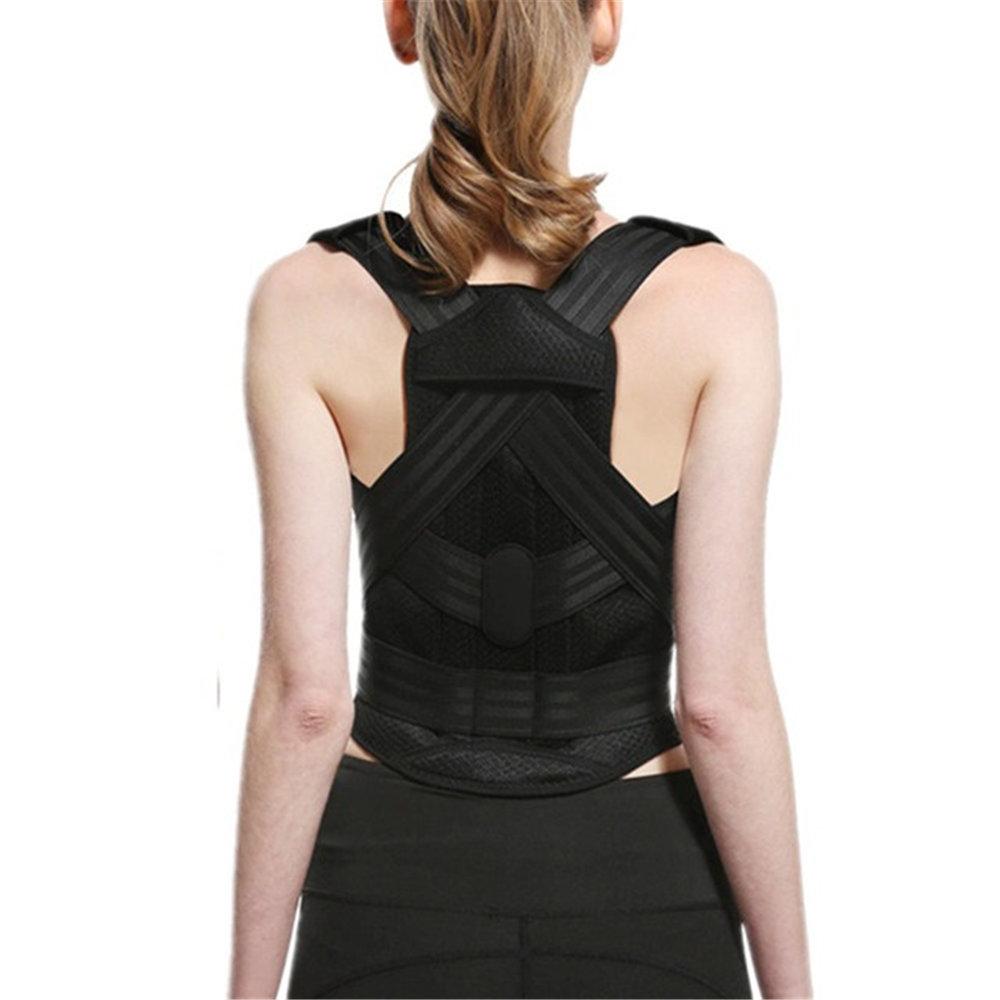 

Регулируемый магнитный корректор осанки для детей, взрослых, мужчин и женщин, поддержка позвоночника, спины, плеч, поясничного отдела, предотвращает сутулость XXL чёрный