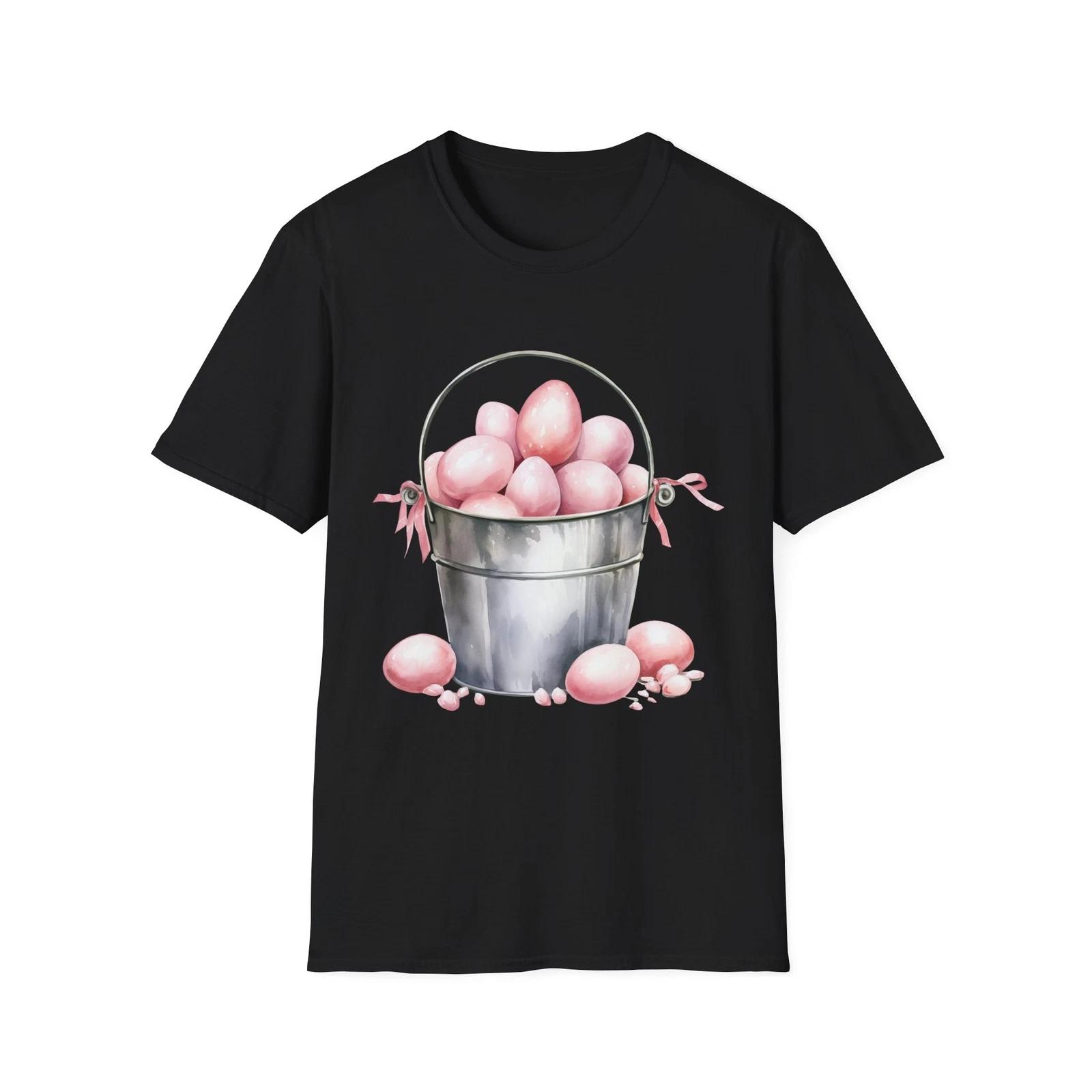 

Easter Egg Bucket T-Shirt, Spring Fashion, Cute Gift, Unisex Tee, Holiday XL