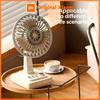 Xiaomi Retro-Legierung Schreibtischventilator 3 Geschwindigkeiten USB-Aufladung Tragbarer Kleiner Ventilator für Studenten Wohnheim Heimbüro Schreibtischgebrauch