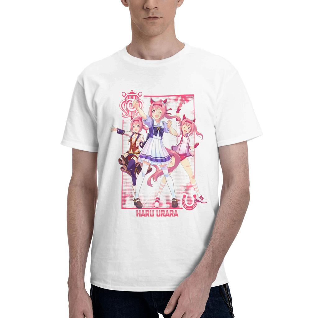 Haru Urara Aime T-Shirt for Men Women The Shining Star of Losers Everywhere Humorous 100% Cotton Tee Shirt T Shirt Original Tops