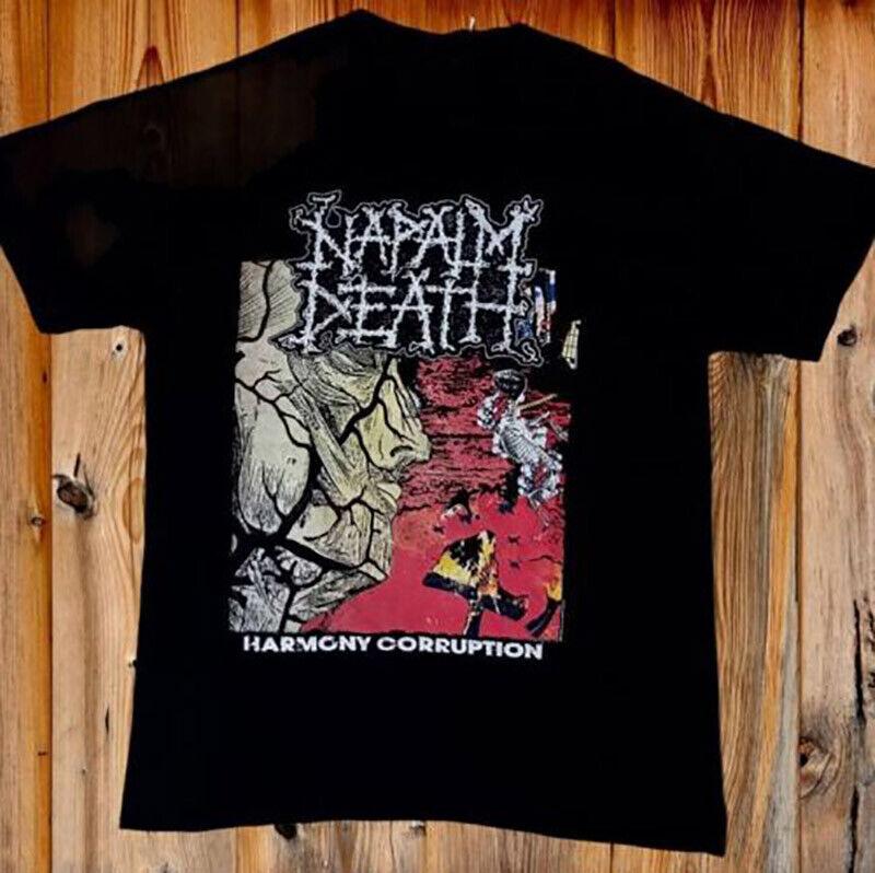 Napalm Death - Harmony Corruption  Black All Size Shirt AG1605 Unisex T-Shirt S