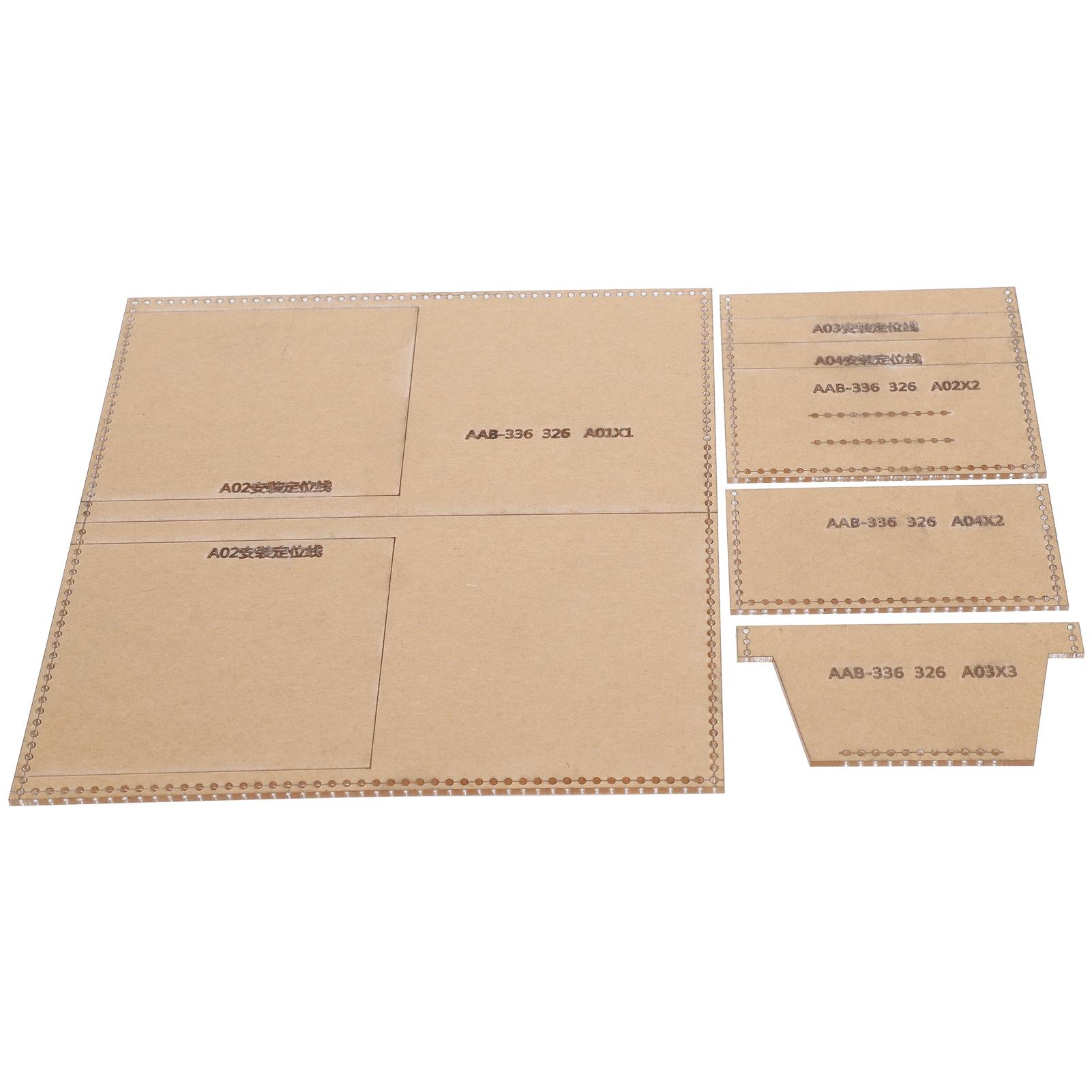 

Clear Acrylic Handbag Making Pattern Zipper Wallet DIY Leather Craft Tool Template Set