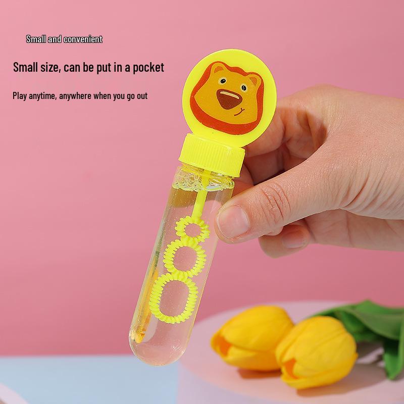 Mini Animal Bubble Wand Toy - Portable Bubble Blower & Solution for Kids