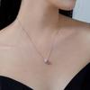 14kgf Pave Cubic Ring Necklace 92.5 Silver Cmne0001