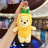 Doll Pendant Multi-purpose Soft Texture Comfortable Touch Full Filling Wear-resistant Decorate Exquisite Kawaii Mini Pineapple Bear Plush Keychain Toy