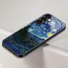 Oil Painting Starry Sky Tempered Glass Phone Case Suitable for Samsung Galaxy S26 S25 S24 S23 S22 S20 FE/Ultra/Plus Anti Drop