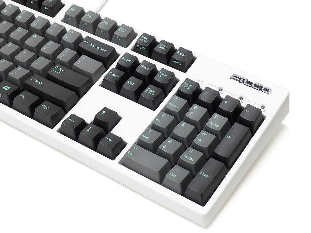 FILCO PBT Two-Tone Molded Keycap Set, ASAGI X Gray, Replacement for Majestouch, 104 Keys, English Layout, Includes Key Puller, FKCS104AGP2Z