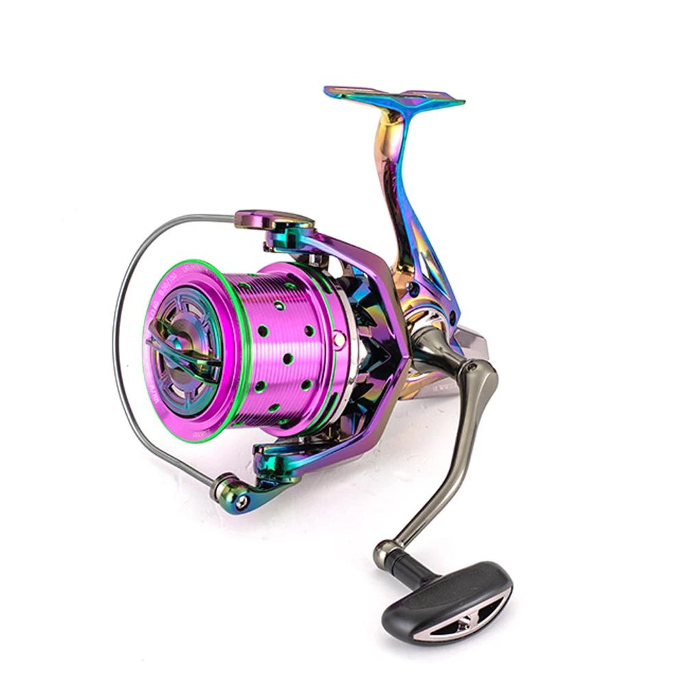 

NEW Stronger 18+1BB Fishing Spinning Reel CNC Aluminum Spool 4.7:1 Gear Ratio Casting Reel Sea Distant Wheel Colorful 25KG Max Drag 8000 Series