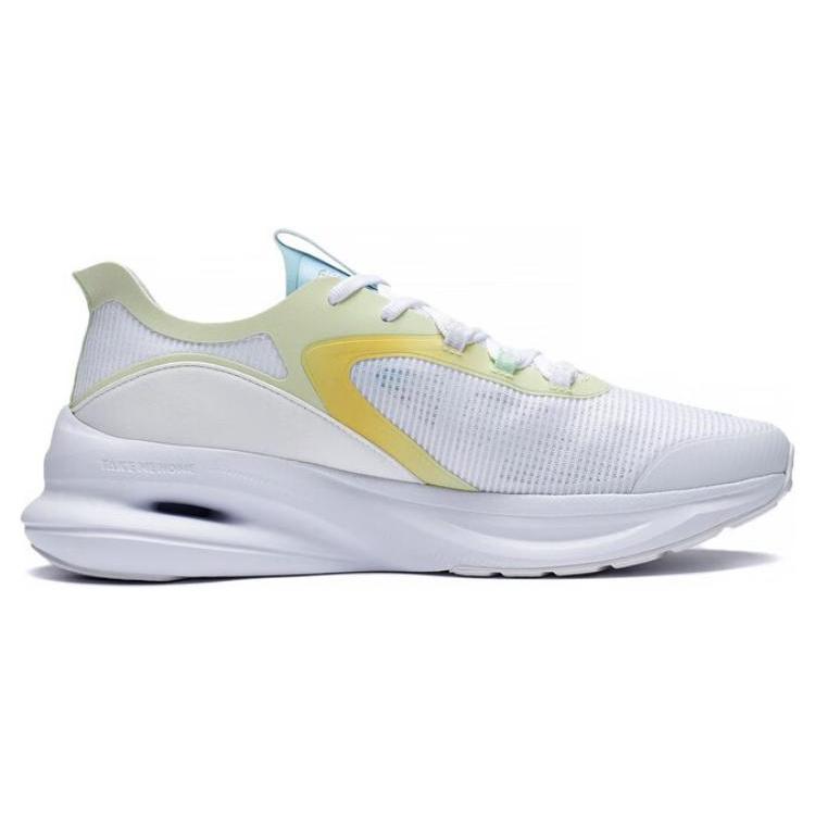 New LiNing Abrasion Resistant Breathable Low Top Running Shoes Men's White Green ARST009-2