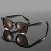 Non-polarized Men Plastic Round Rice Nail Sunglasses Compact and Simple Casual Fashion Style Vintage Punk Shade Rivet Concave Frame Eyewear