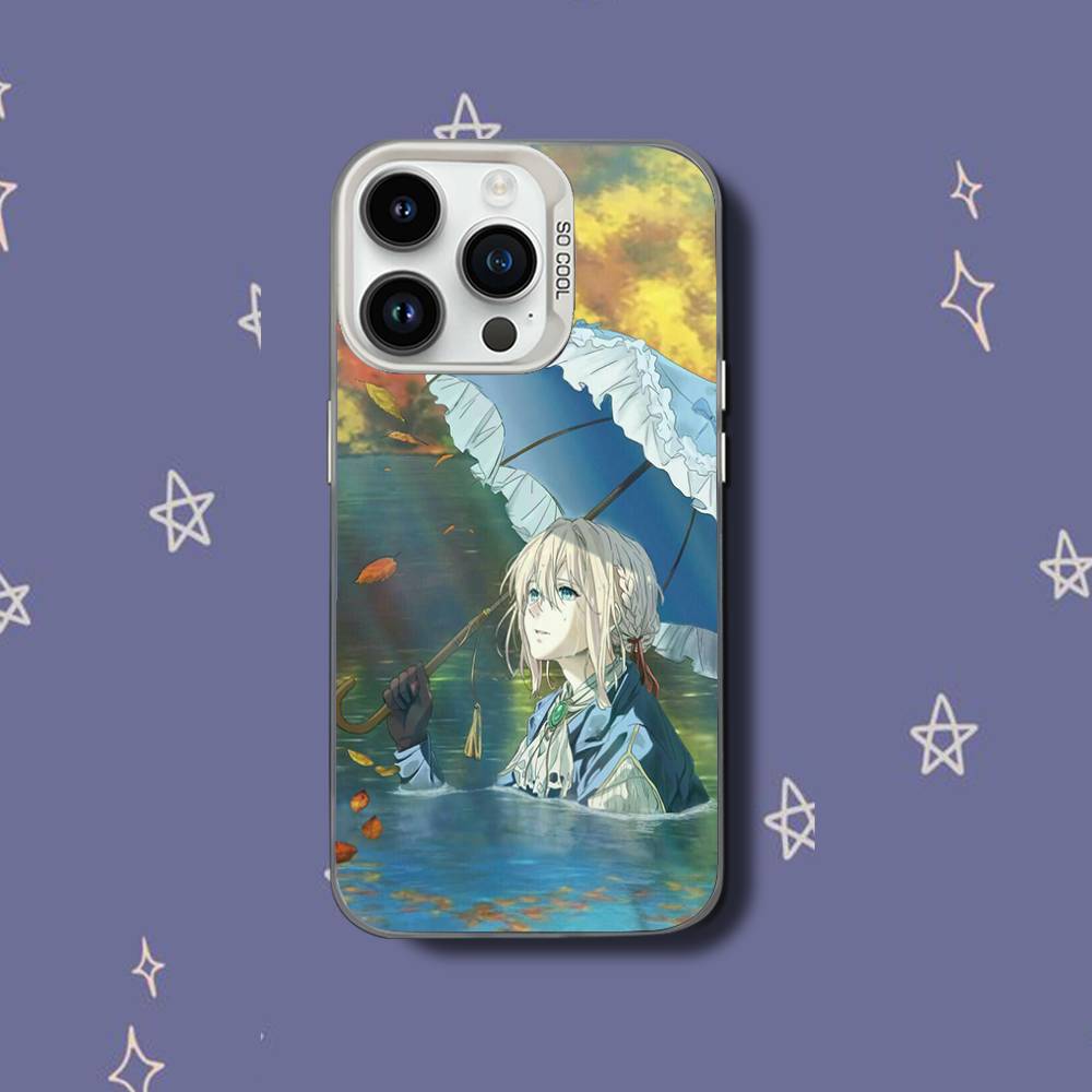 V-Violet Evergarden-es Phone Case For iPhone 17,16,15,14,13,12,11,Pro,XS,Max,Plus,Mini,SE White Candy Matte Shockproof Cover