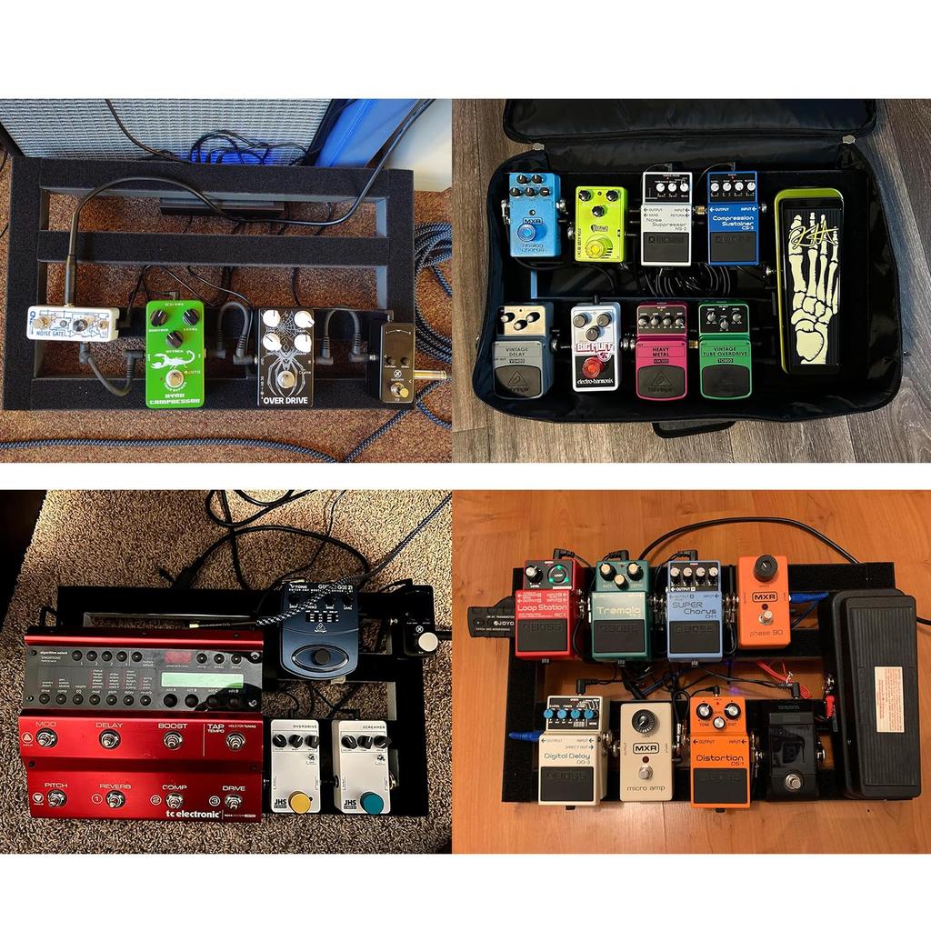 Aluminum Effects Pedal Board with Velcro Closure and Bag Alloy, Ultra-Lightweight 0.78kg (50.5x30.5cm)