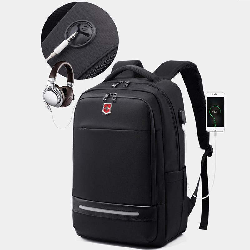Brand New Waterproof 15.6 inch Laptop Backpack Men USB Charging Port Business Travel Backpacks Male Casual Mochila School Bags