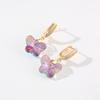 Shimmering Artificial Crystall Butterfly Dangle Earrings for Women Zirconia Earring Jewelry Wedding Party Accessories