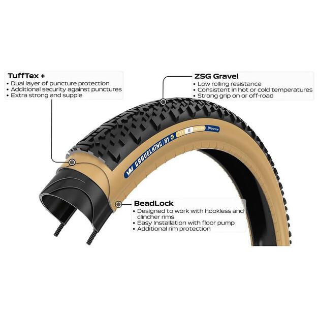 Шина для гравия Panaracer Gravelking X1+ Tubeless 700C x 35