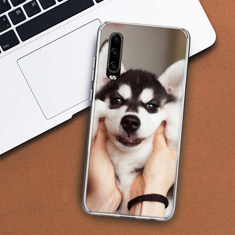 Siberian Husky Dog Cover Phone Case For Huawei P30 P20 P10 P40 P50 Pro Mate 20 40 30 10 Lite Popular Fundas Art Gift Coque