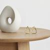 1 Pair Geometric Huggie Hoop Earrings for Women, Casual Simple Earrings, Lightweight Minimalist Jewelry for Party Daily Wear
