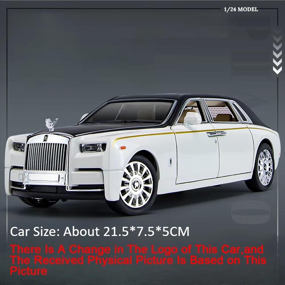 1:24 Cullinan Phantom Car Model Toy Doors Opened Shock Absorption Cars Front Wheel Steer Pull Back Vehicle Hobby Collections