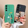 Case For Samsung S24 Plus Ultra Dinosaur Soft Liquid Silicone Lens Protection Anti Choc Cover For Galaxy S 24 S24+ S24Ultra Capa