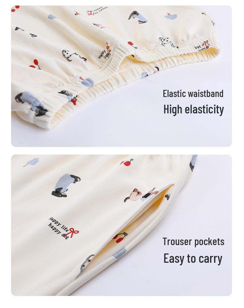 2025 Neues Damen Süßes Langarm-Pyjama-Set – Frühling/Herbst Zweiteiliger Cardigan und Hose