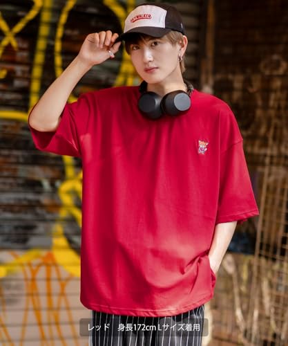 IMPROMES Casual SIDEWAYSTANCE Embroidered Downer Fox Short Sleeve T-Shirt, Men's, Ash