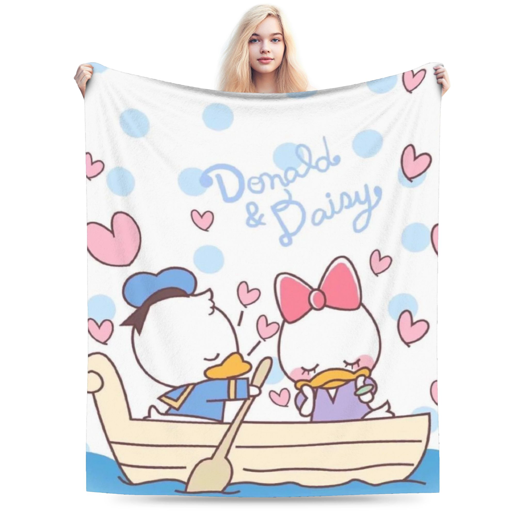 New Daisy Duck and Donald Duck Blanket Ultra-Soft Coral Fleece Plush  Relax Throw Blanket Machine Washable 100x150cm