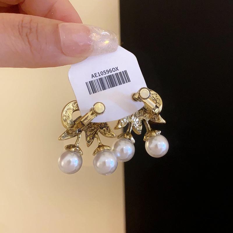 

Винтажные серебряные серьги-пусеты в виде цветка с бриллиантами и жемчугом для женщин