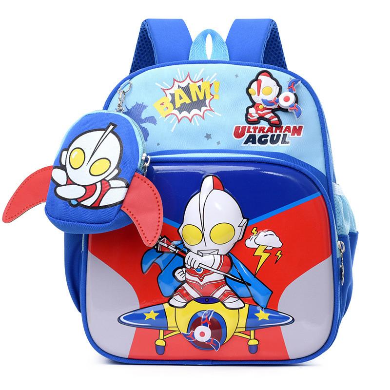 Ultraman Kuromi Melody Pattern Childrens Backpack With Breathable Oxford Fabric For Kindergarten Daily Use Royal Blue