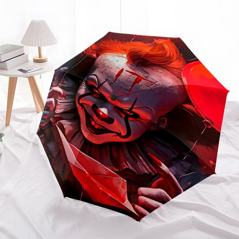 1pc Pennywise3 Umbrella, Sun Protection, And UV Shielding. It Has Eight Sturdy Ribs for Outdoor Use And Perfect Gift