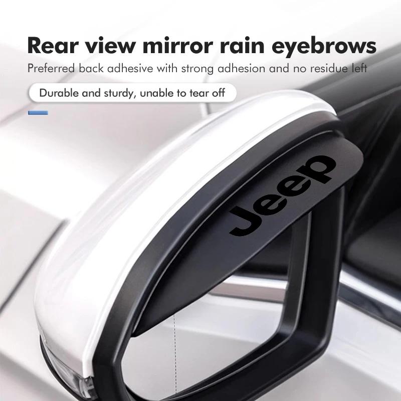 Car Rear View Mirror Rain Eyebrow Shield Sun Visor Protector For Jeep Cherokee Patriot Liberty Wrangler JK JL Commander