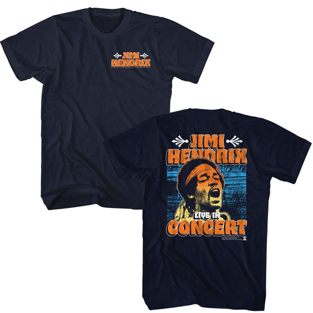 Jimi Hendrix Live In Concert Men T Shirt Rock Band Tour Merch XL