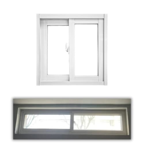 50cm-125cm Wide Aluminum Sash Window with Removable Screen and Tempered Glass for Shower, Storage, Animal House, and Staircases. Aluminum Alloy Frame