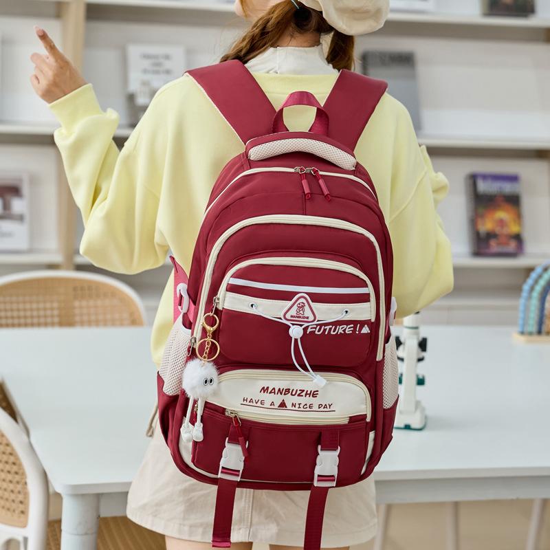 School bag, high value, fresh and sweet backpack, newborn leisure, simple and light commuting, versatile and large capacity