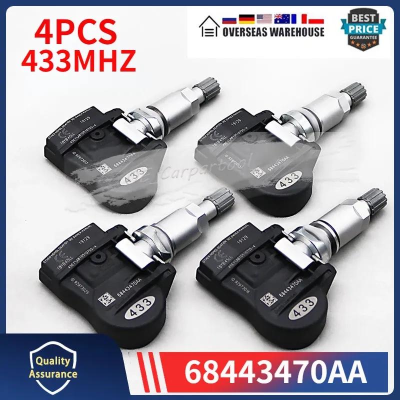 Set Of 4 Tire Pressure Monitoring System Sensor 68443470AA For JEEP GRAND CHEROKE DODGE DURANGO TYRE PRESSURE SENSOR TPMS 433MHz
