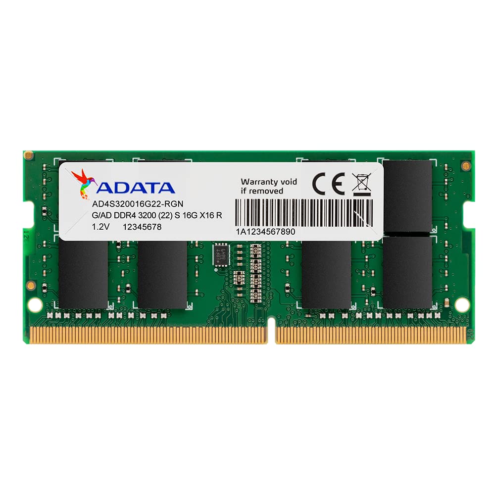 

ADATA Corporate Model Notebook Memory 16GB AD4S320016G22-SGN DDR4-3200 (PC4-25600) 260-Pin SO-DIMM /