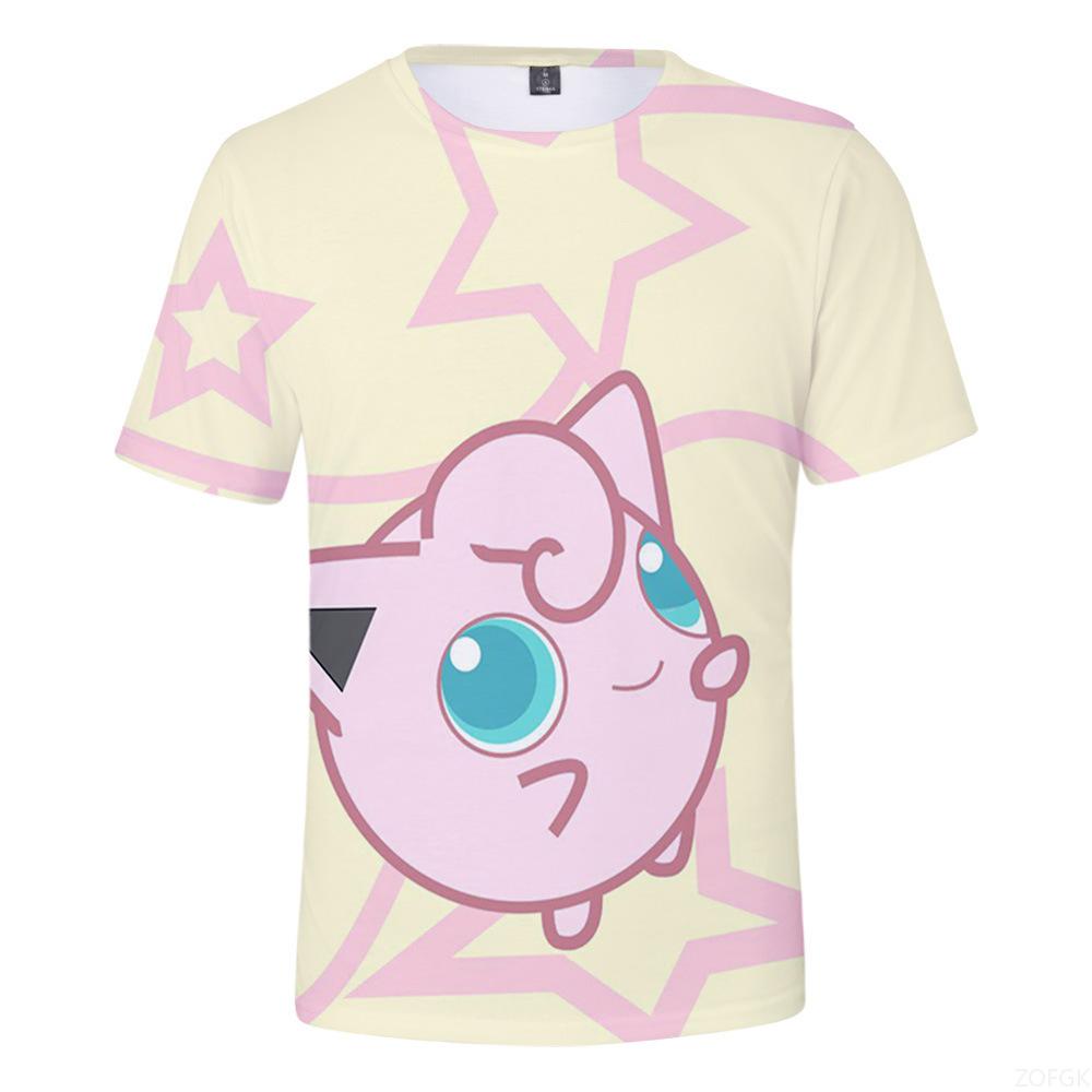 

Anime Product Breathable 3D Printing Short T Teenager Street Versatile Round Neck Short Sleeve 110
