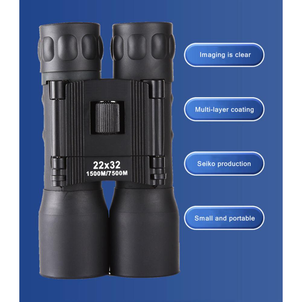 22x32 Professional Binoculars Low-light Night Vision Portable Hunting Telescope Long Range For Birding Watching Trip Camping