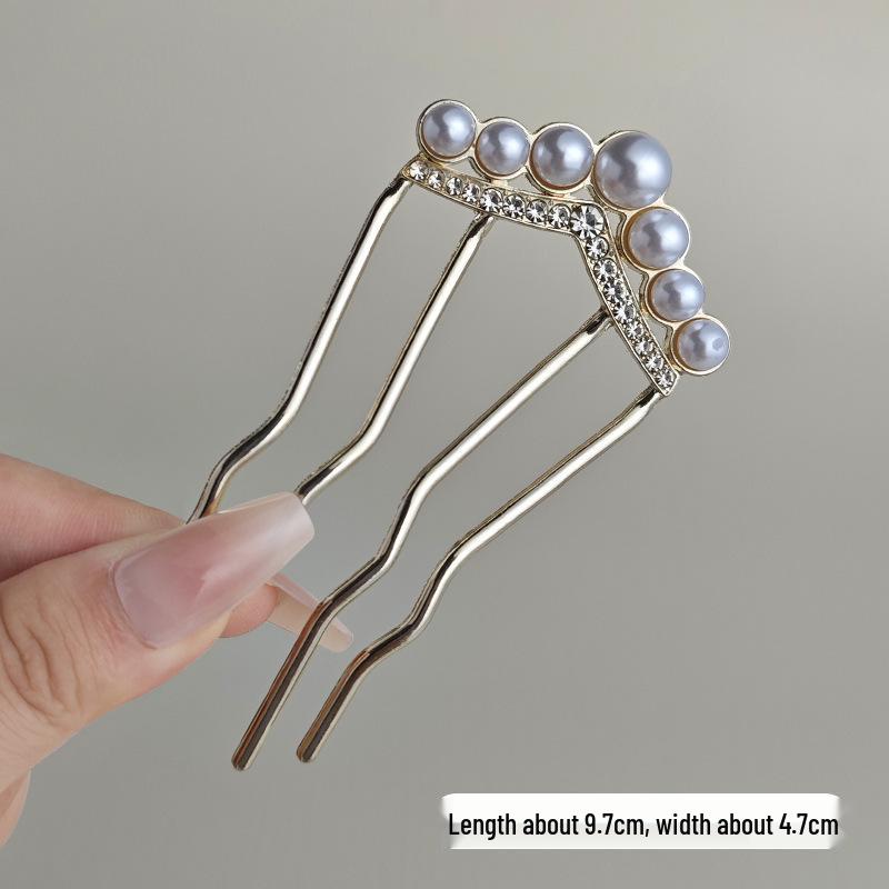 Elegant Pearl U-shaped Hairpin for Women - New Chinese Style Updo Accessory 2025