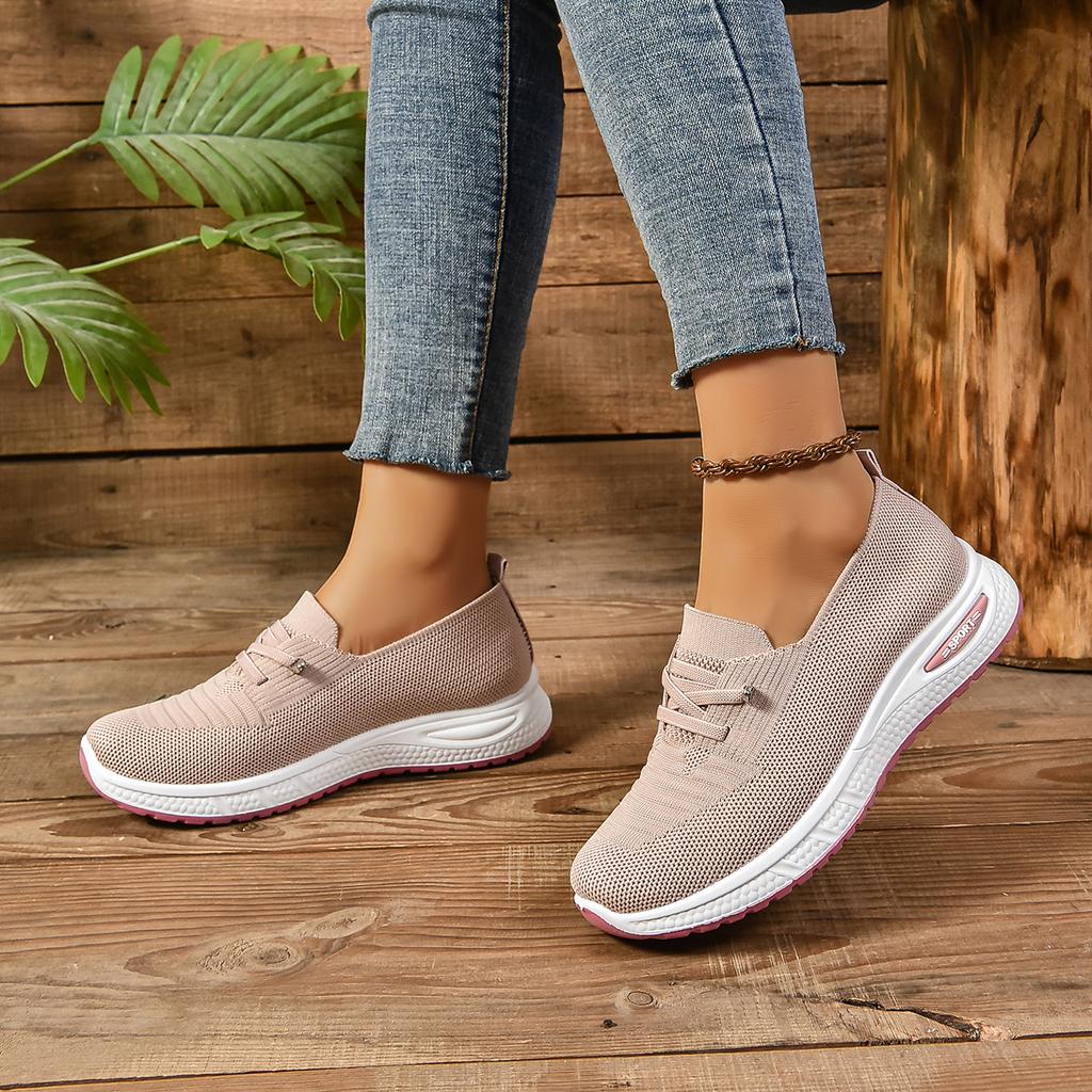 Fashionable Mesh Breathable Sexy Sports Shoes Spring and Autumn New Round Toe Thick Sole Comfortable Casual Women's Shoes