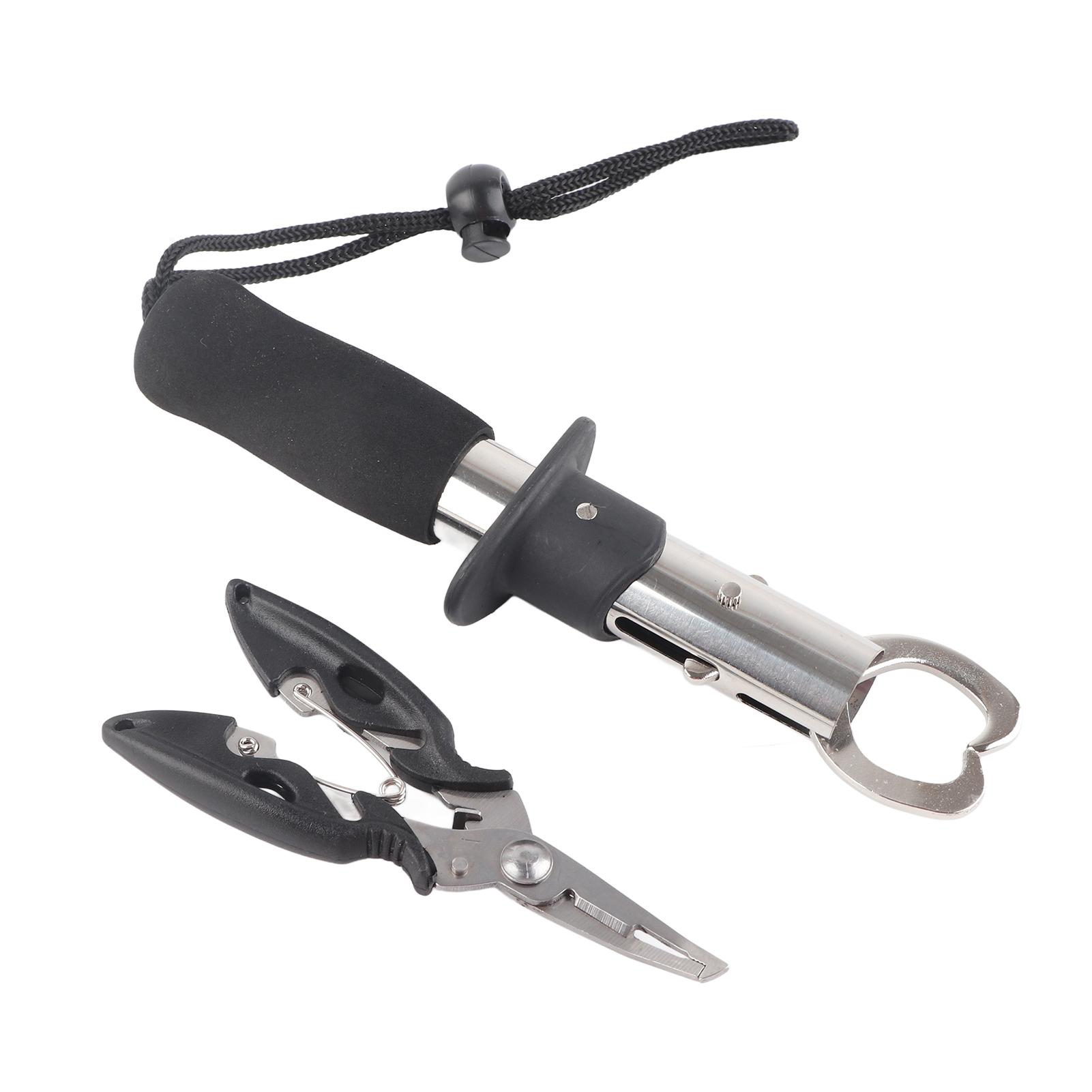 

Захват для губы рыбы из нержавеющей стали с прямой рукояткой Маленькие черные рыболовные плоскогубцы Держатель для рыбалки