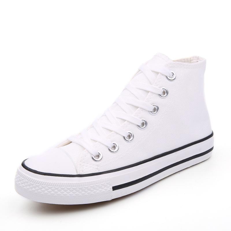 New canvas shoes female student white shoes Korean version women's shoes couple low-top flat men's shoes casual board shoes