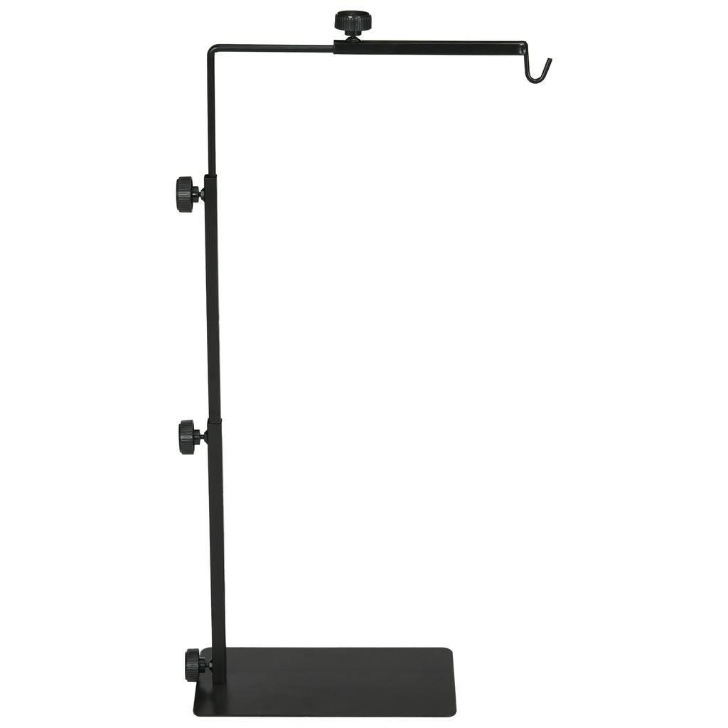 Wärmelampenständer für Terrarien, höhenverstellbar, 40x15x95cm, Schwarz