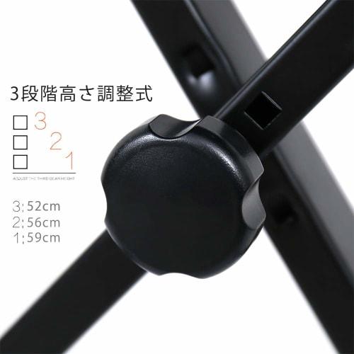 Folding Piano Stool, Keyboard Chair, 3-Level Height Adjustment, Non-Slip (Black, Pro)