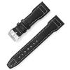 Für IWC Pilot Rindsleder Armband 22mm 21mm 20mm Echtes Leder Uhrenarmband Stahl Faltschließe Schwarzes Armband Zubehör