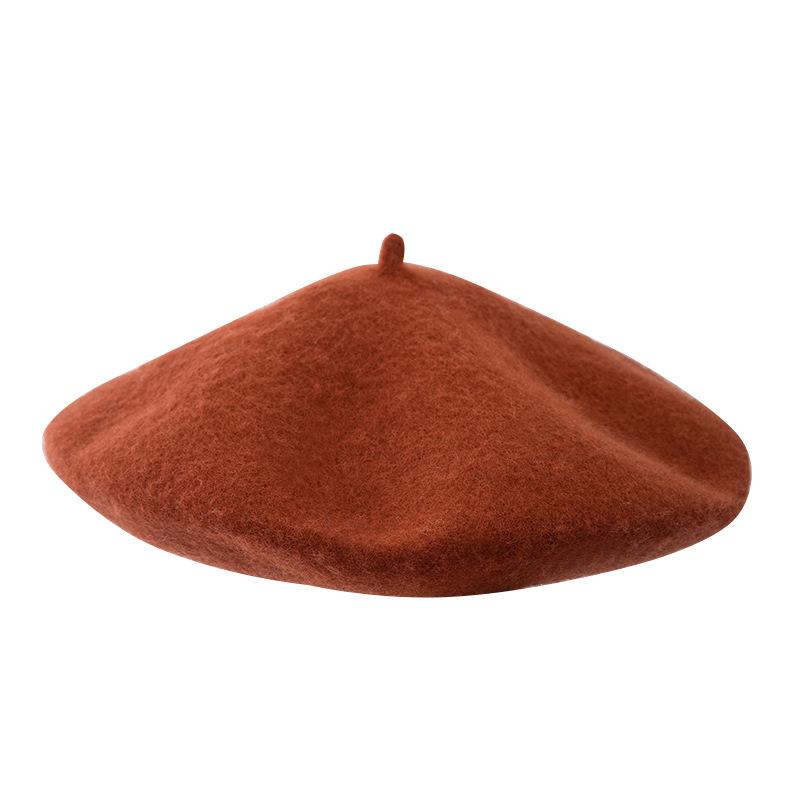 Satomi Ishihara Retro Wool Beret: Thickened Japanese & Korean Versatile Pumpkin Hat for Women