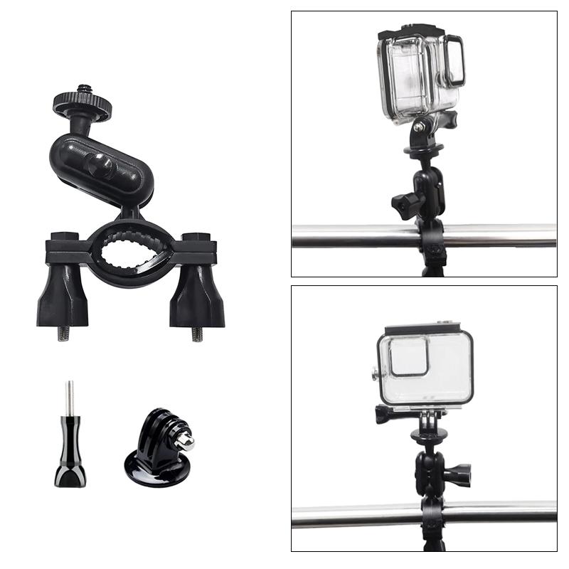 Motorcycle Handlebar Mount Bicycle Holder for GoPro Hero 13 12 11 10 9 8 Insta360 AKASO SJCAM DJI Osmo Action Camera Accessories
