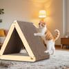 Cat Foldable Scratching Board - Triangular Design with 6 Play Surfaces, Durable Triangle Shape for Playing and Scratching, Interactive Fun