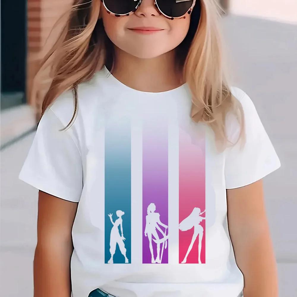 KPop Demon Hunters Kids Clothes 2026 Hot Anime T-shirt Harajuku Girls Casual T-Shirt Fashion Movie T Shirts