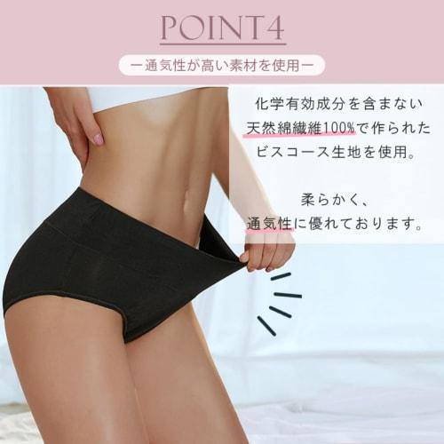 CORELAVISH Absorbent Sanitary Panties, Large Capacity, 4-Layer Construction, Period Briefs for Women, Relieves Vaginal Discharge and Urinary Incontine